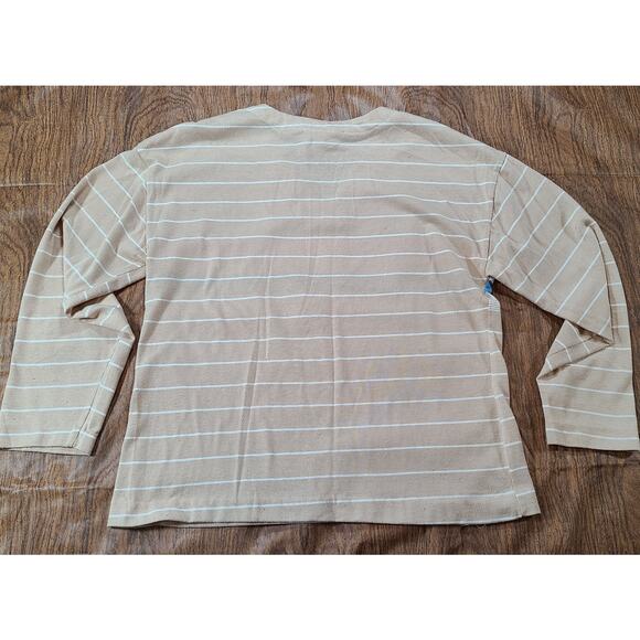 Vintage 1980s CRISTIN STEVENS Womens Snap Shoulder Sz Med Striped Long Sleeve - Picture 6 of 7